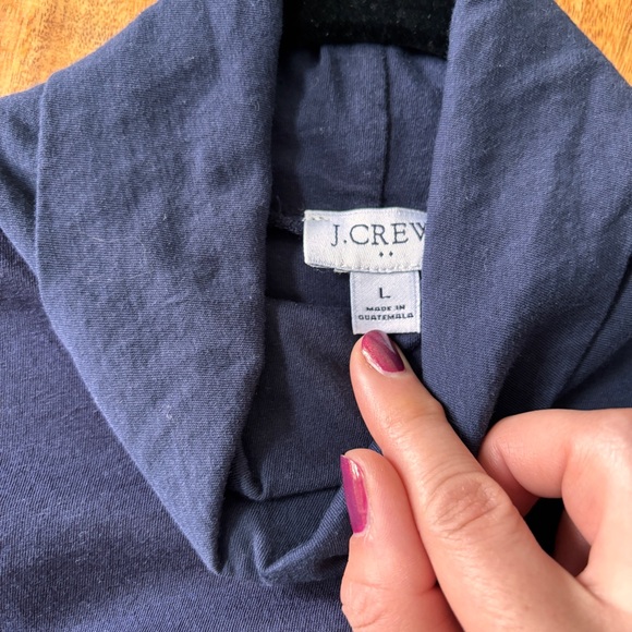 Navy Tissue Turtleneck Top - Picture 4 of 4